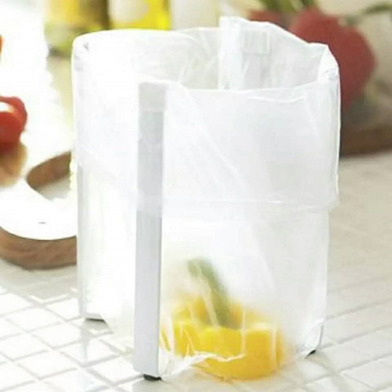 Nordic Foldable 4-Arm Garbage Bag Holder Iron Rack for Bedroom Kitchen Size L