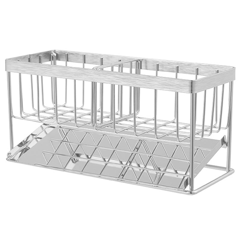 304 Stainless Steel Kitchen Sink Drain Rack Sponge Brush Holder Storage Rack