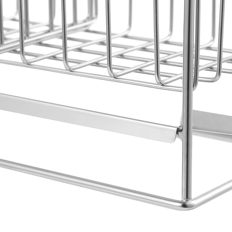 304 Stainless Steel Kitchen Sink Drain Rack Sponge Brush Holder Storage Rack