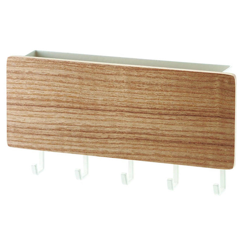 5-Hook Design Wall-mounted Home Entryway Key Hanging Shelf Sundries Storage Rack