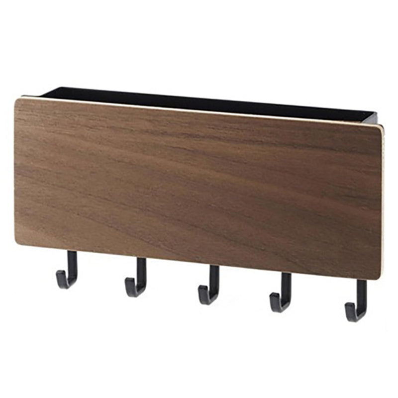 5-Hook Design Wall-mounted Home Entryway Key Hanging Shelf Sundries Storage Rack