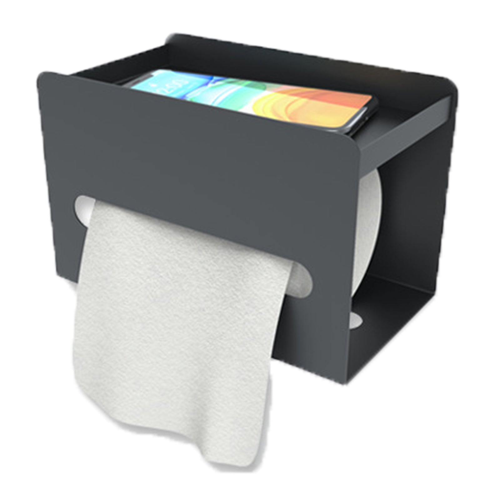 Multifunction Punch-free Magnetic Home Tissue Box Carbon Steel Tissue Storage Box