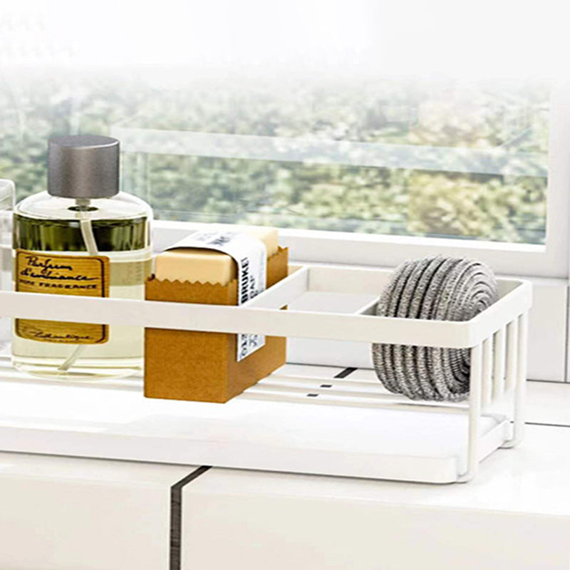 Carbon Steel Kitchen Organizer Storage Drying Rack Tray for Dish Sponge Rag