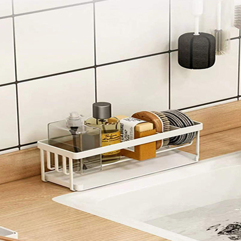 Carbon Steel Kitchen Organizer Storage Drying Rack Tray for Dish Sponge Rag