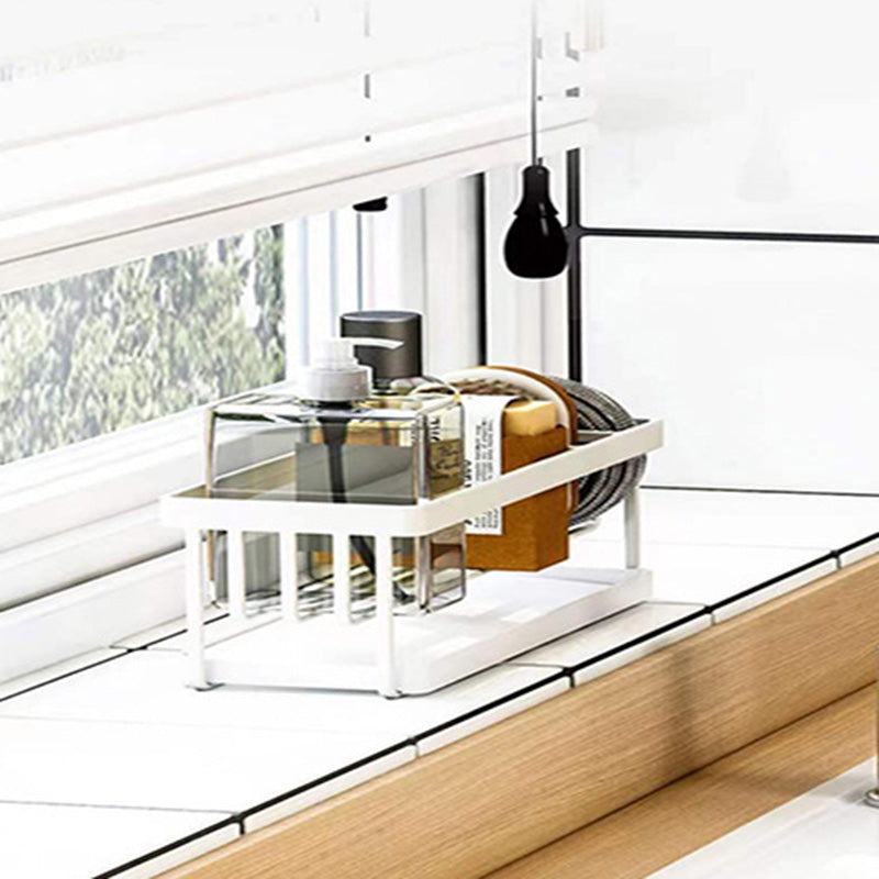 Carbon Steel Kitchen Organizer Storage Drying Rack Tray for Dish Sponge Rag
