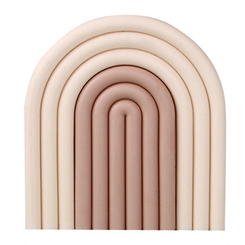Rainbow Shape High Temperature Resistant Coaster Dining Table Mat Insulation Pad