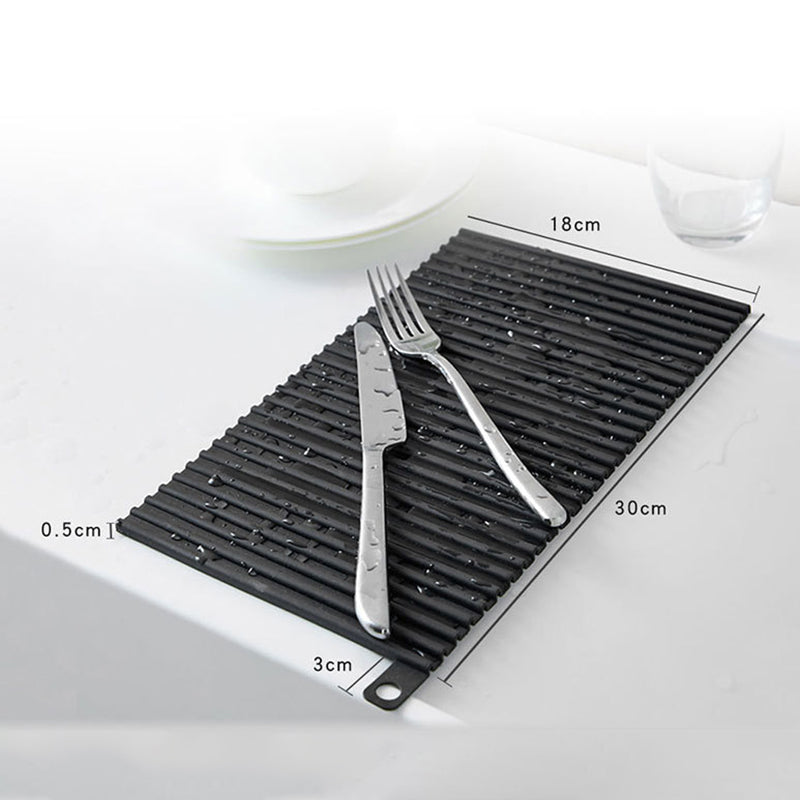 Rectangle Dish Drying Mat Countertop Pad Heat-resistant Placemat Sink Drain Mat