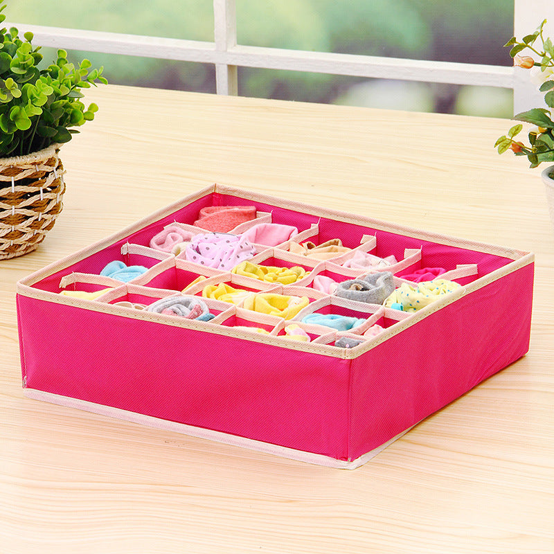 4Pcs / Set Non-Woven Fabric Cabinet Divided Storage Box for Underwear Socks