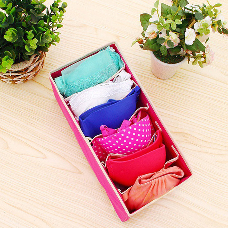 4Pcs / Set Non-Woven Fabric Cabinet Divided Storage Box for Underwear Socks