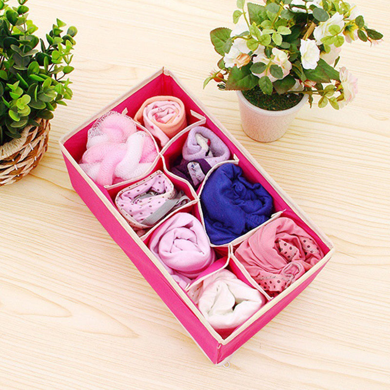 4Pcs / Set Non-Woven Fabric Cabinet Divided Storage Box for Underwear Socks