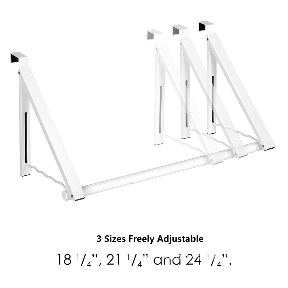 Foldable Over The Door Hook Drying Rack for Hanging Towels Coats Clothes