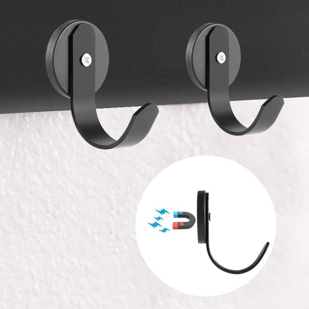 Strong Magnetic Metal Hanger Home Kitchen Hanging Hook for Towel Coat Umbrella Key