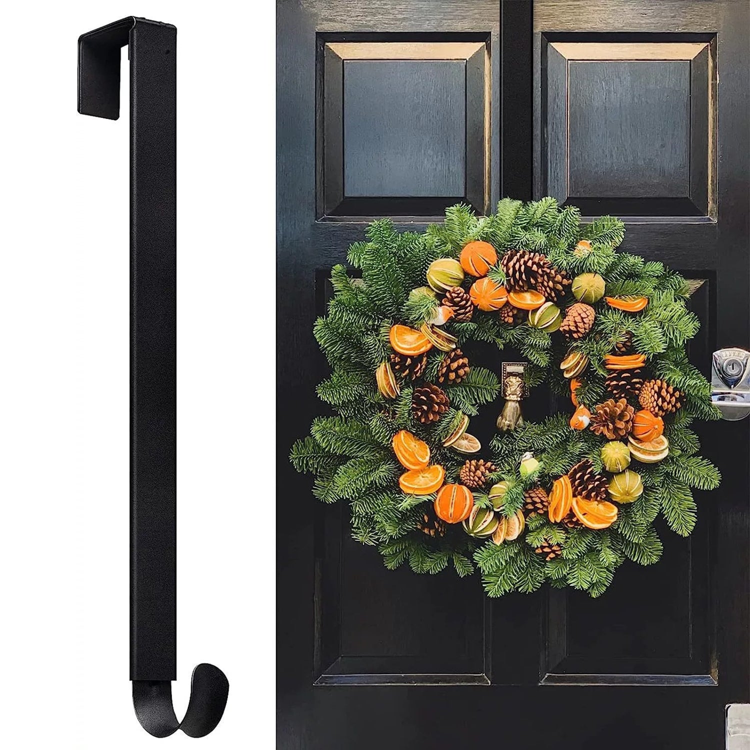 Christmas Wreath Hook Telescopic Hanger Removable Over The Door Storage Rack