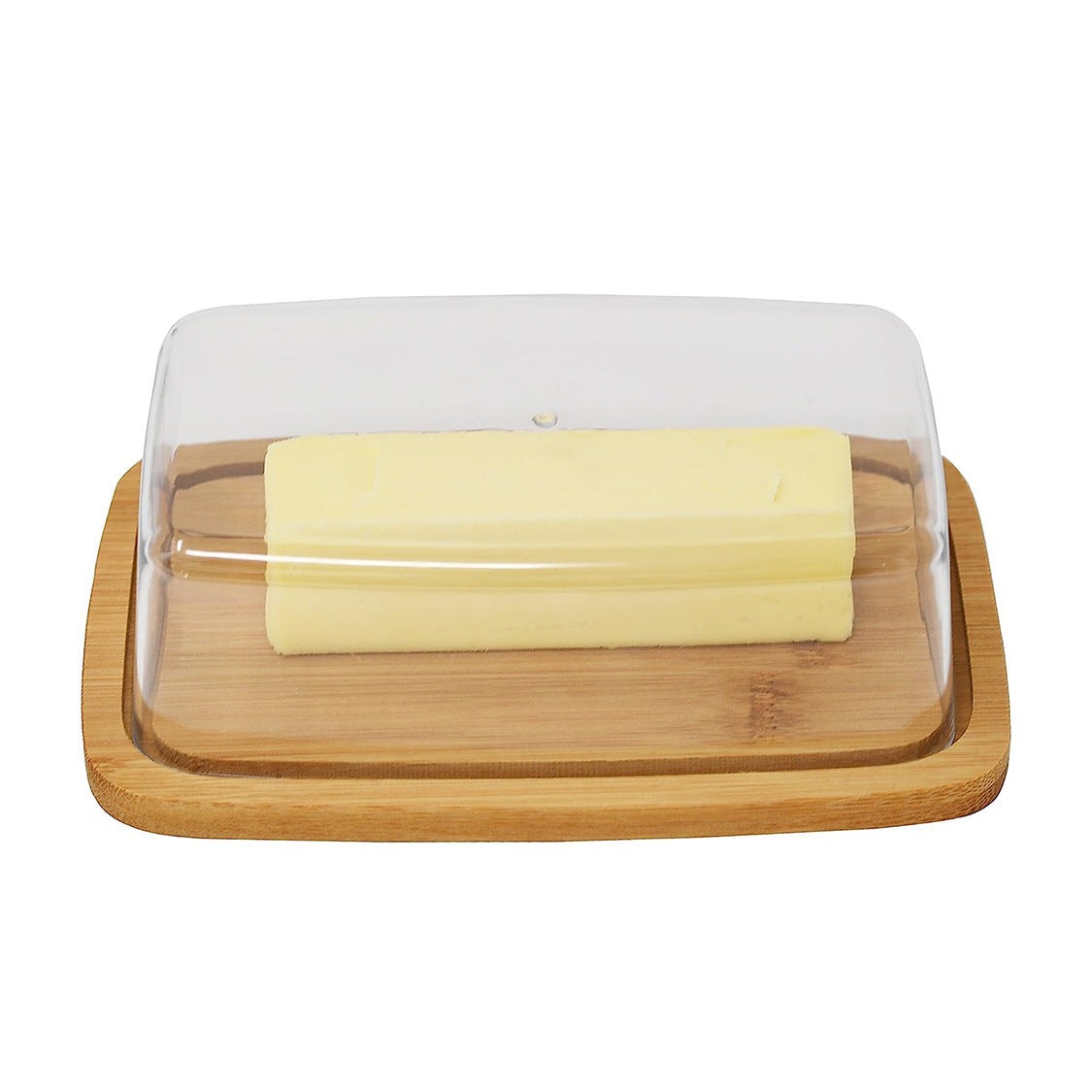 JJTZ Large Size Bamboo Rectangular Dessert Display Tray Wedding Stuff Cake Stand with Lid, Size L