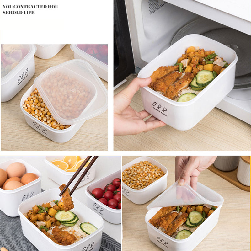 900ML PP+PE Lunch Box Food Storage Container for Fruits Vegetables Beans (BPA-Free, No FDA)