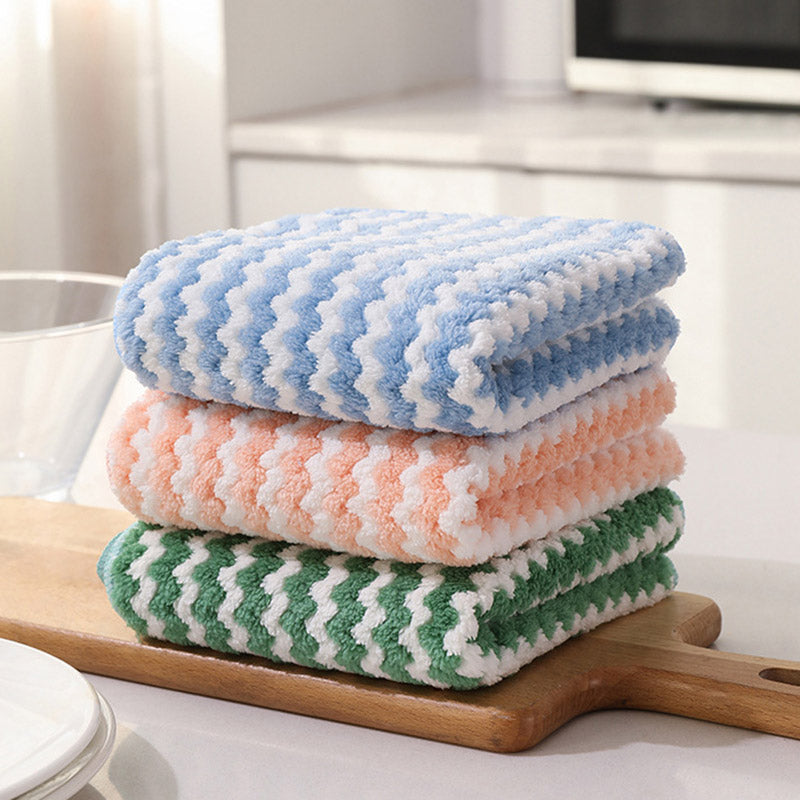 25x25CM Coral Fleece Kitchen Towel Dishcloth Dish Washing Towel