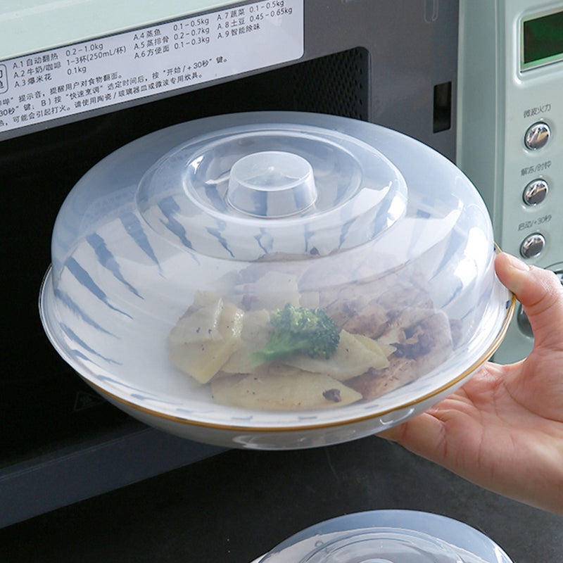 23x23x6.5CM Clear PP Splatter Microwave Plate Guard Cover for Food (BPA-Free, No FDA)
