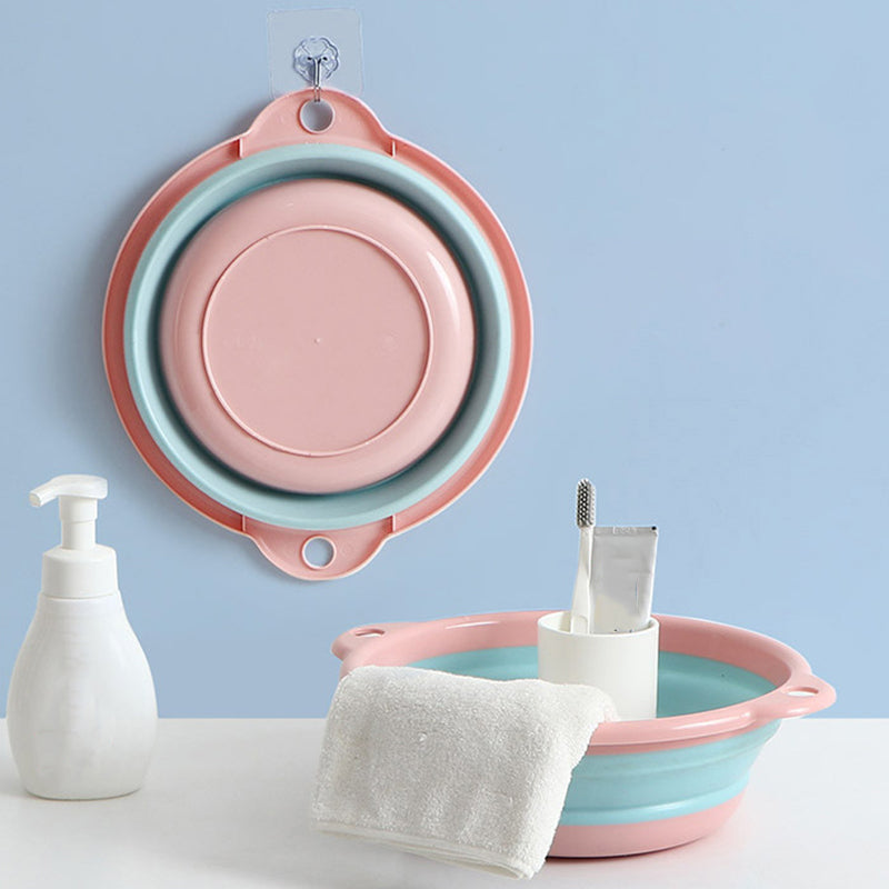Thicken PP+TPR Collapsible Round Basin Space Saving Multipurpose Washbasin Size S