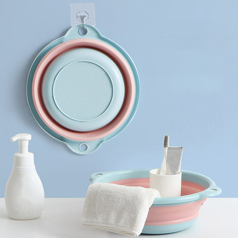 Thicken PP+TPR Collapsible Round Basin Space Saving Multipurpose Washbasin Size S