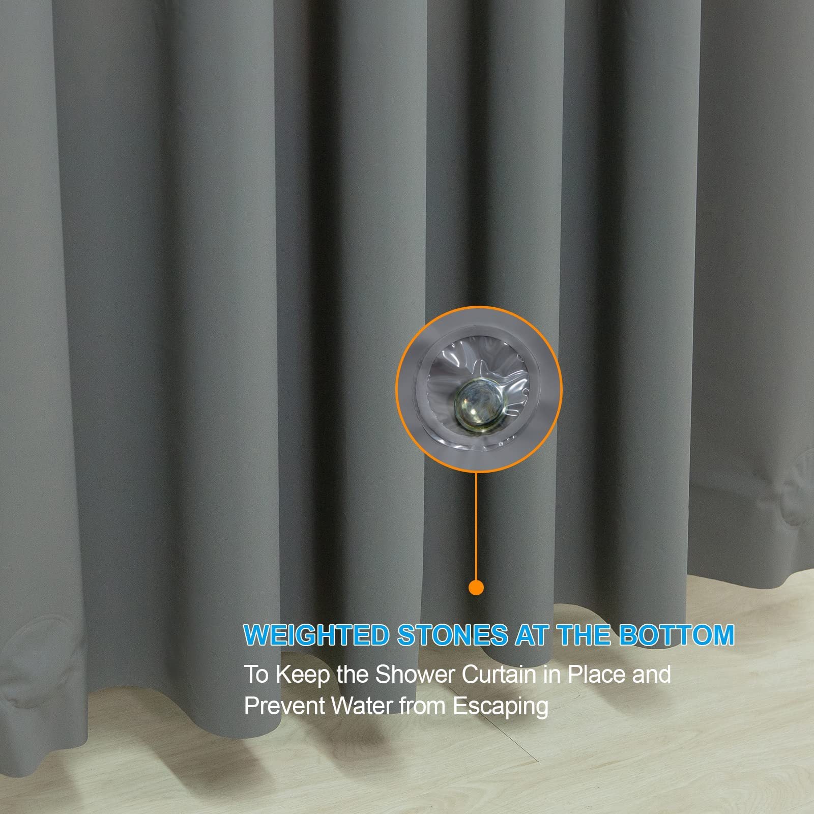 CS-006 180x180CM Shower Curtain PEVA Shower Liner Waterproof Drape