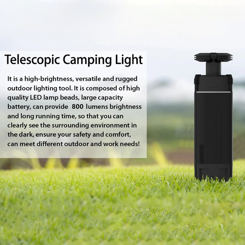 YE100 Tripod Design Telescopic Portable Tent Lamp Rechargeable Outdoor Camping Light