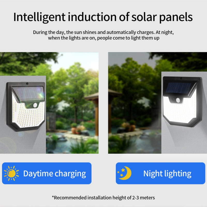4PCS Waterproof Human Motion Sensor Solar Lights High Brightness House Garden Lamps