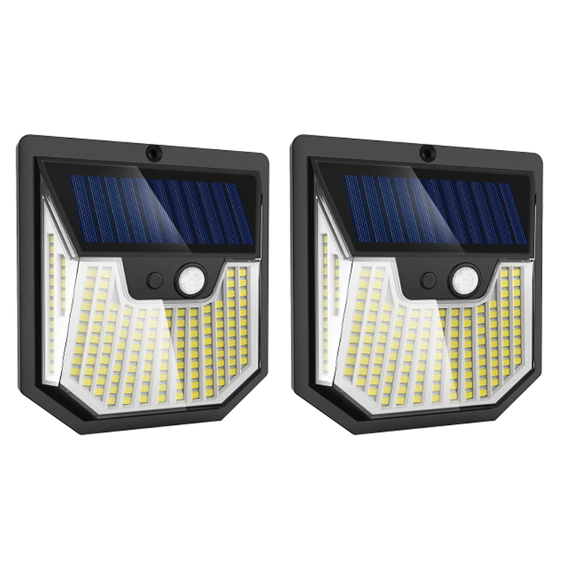 2PCS Wireless Wall Lights Solar Powered Human Motion Sensor Waterproof Garden Lamps