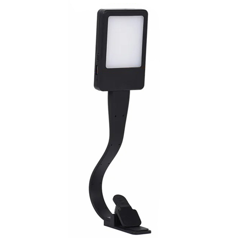 USB Rechargeable Reading Light Lamp Goose Neck Clip On LED Book Light