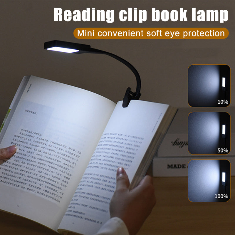 USB Rechargeable Reading Light Lamp Goose Neck Clip On LED Book Light