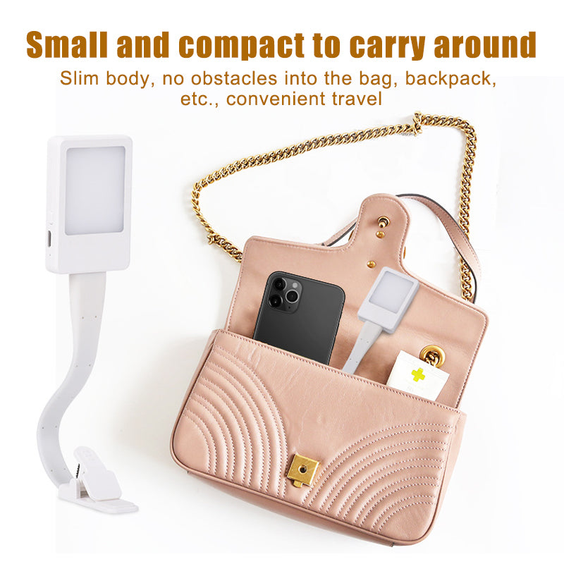 USB Rechargeable Reading Light Lamp Goose Neck Clip On LED Book Light