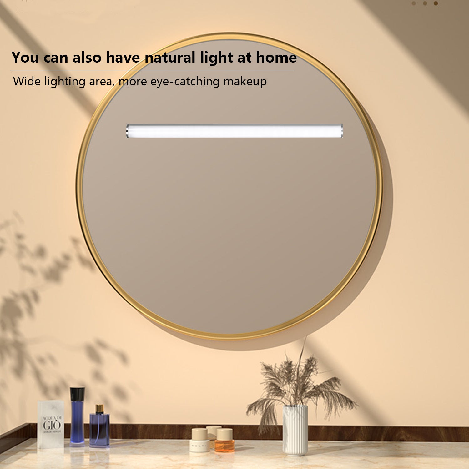 MFL-01 Suction Cup Mounted Mirror Front Makeup Fill Light Rechargeable Aluminum Alloy Light Bar