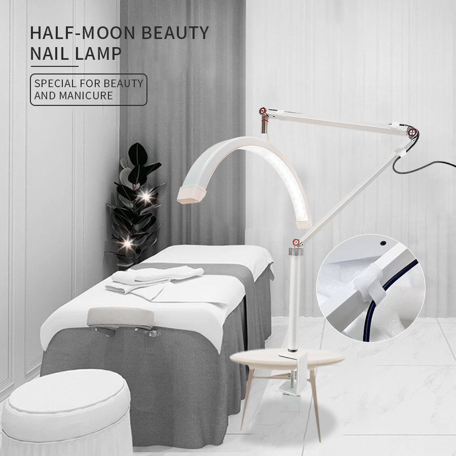 HD-M3X 16-inch Clip-on Half Moon Desk Lamp for Eyelash Extensions / Tattoo / Nail Art
