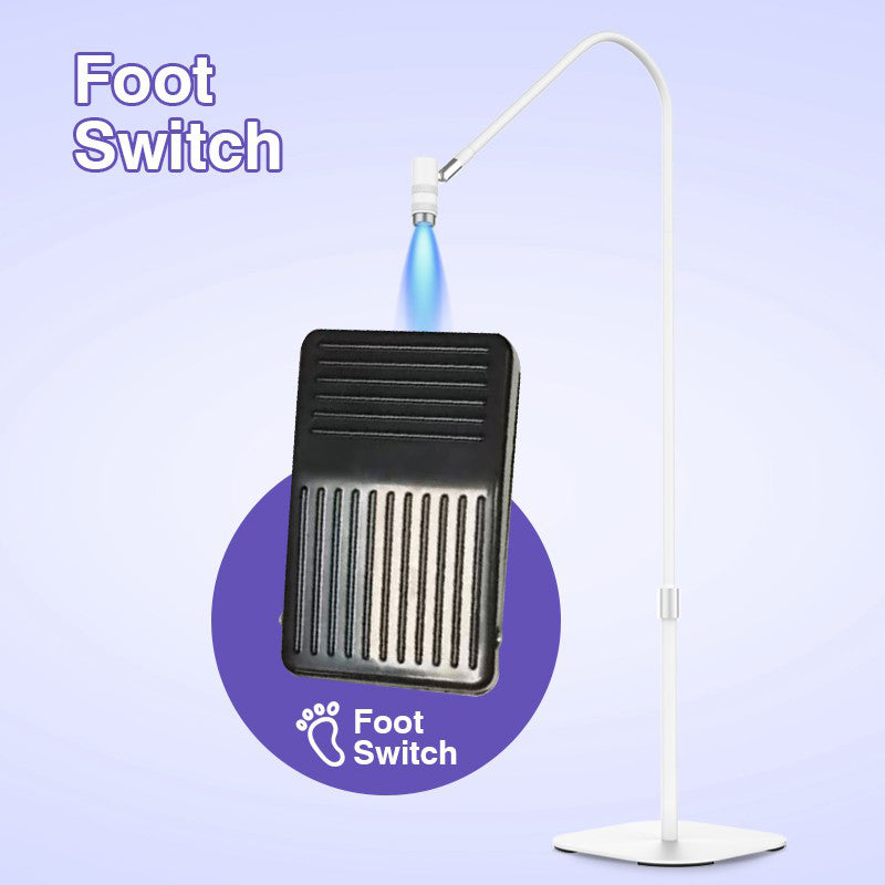 HD-AL10 Focus Adjustment Touch Dimming UV Nail Eyelash Floor Lamp with Foot Switch