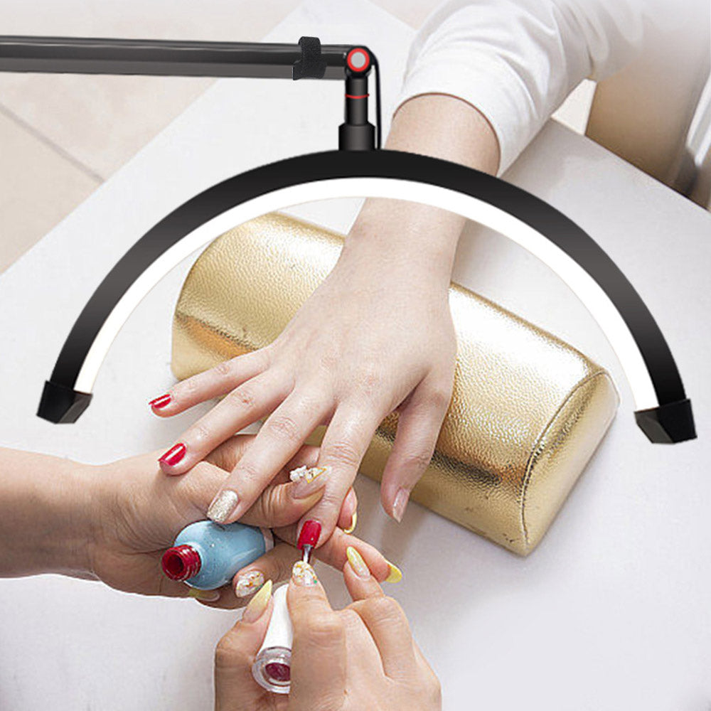 M2X 16-inch Half-moon Shape Nail Skin Beauty Lamp Curved Fill Light with Floor Stand