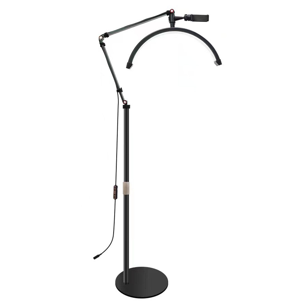 M2X 16-inch Half-moon Shape Nail Skin Beauty Lamp Curved Fill Light with Floor Stand