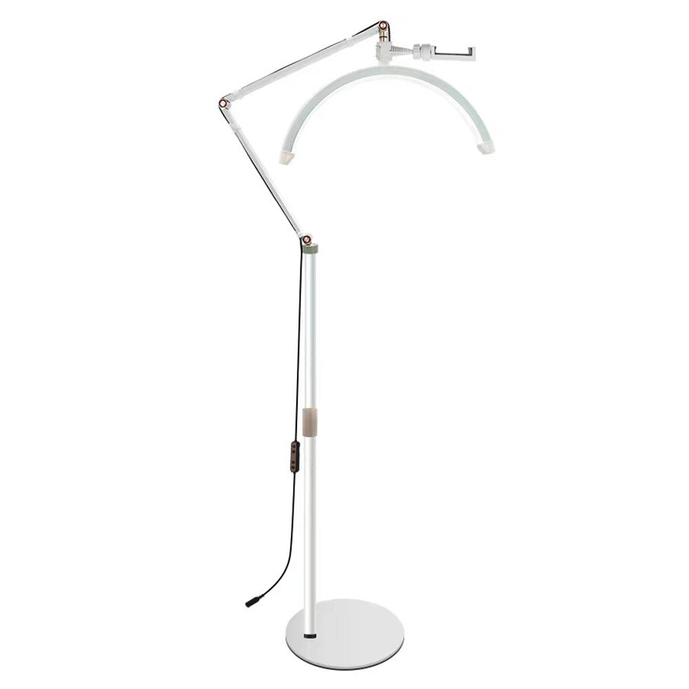 M2X 16-inch Half-moon Shape Nail Skin Beauty Lamp Curved Fill Light with Floor Stand