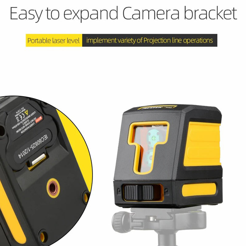 MESTEK T02 Green Laser Level Two Line Self-Leveling Horizontal And Vertical Laser Meter