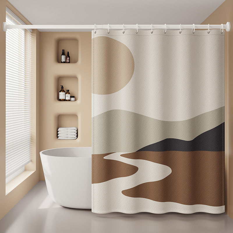 120x180cm Stylish Pattern Thicken Shower Curtain Privacy Protection Bathroom Shower Curtain