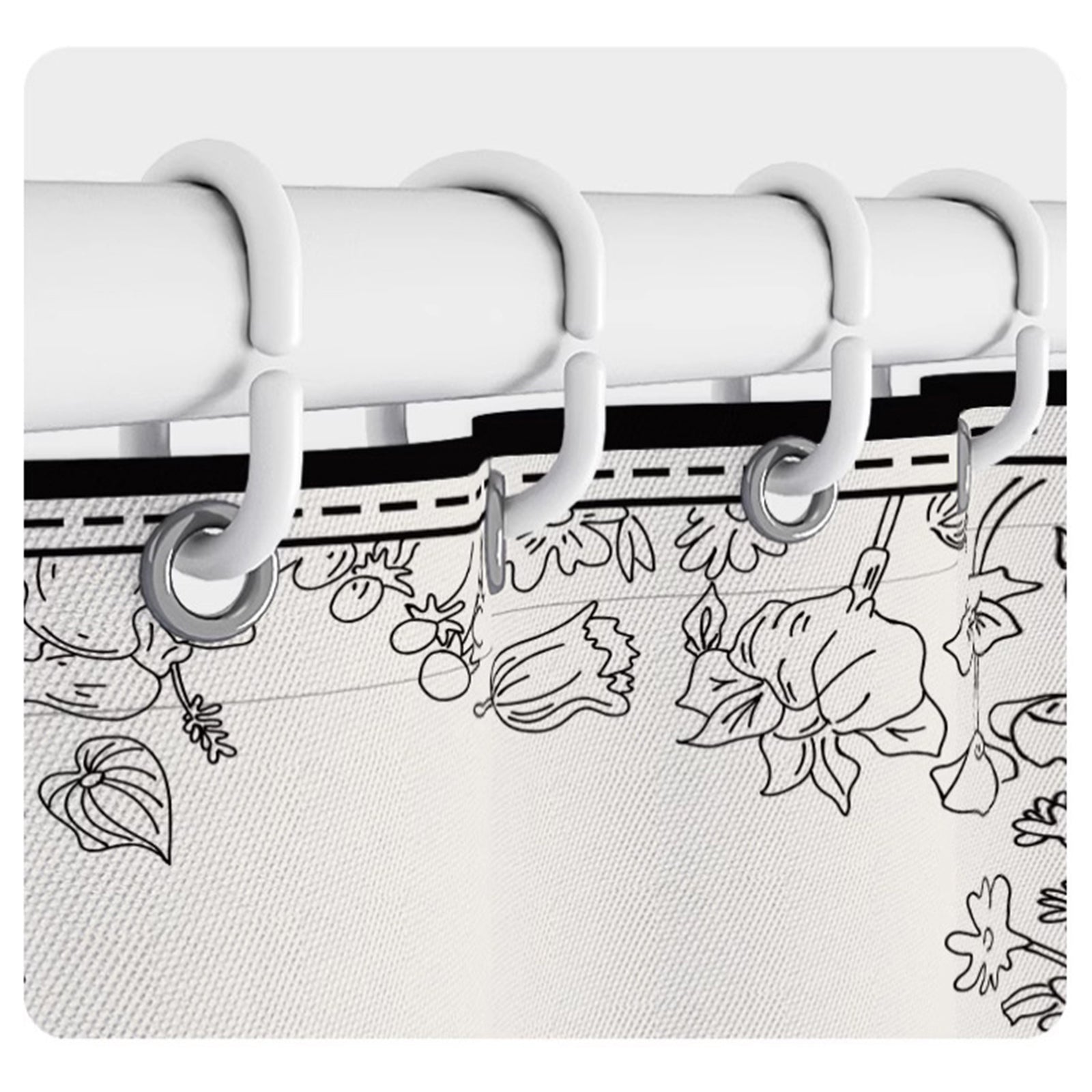 120x180cm Creative Shower Curtain Printing Pattern Mildew Resistant Curtain