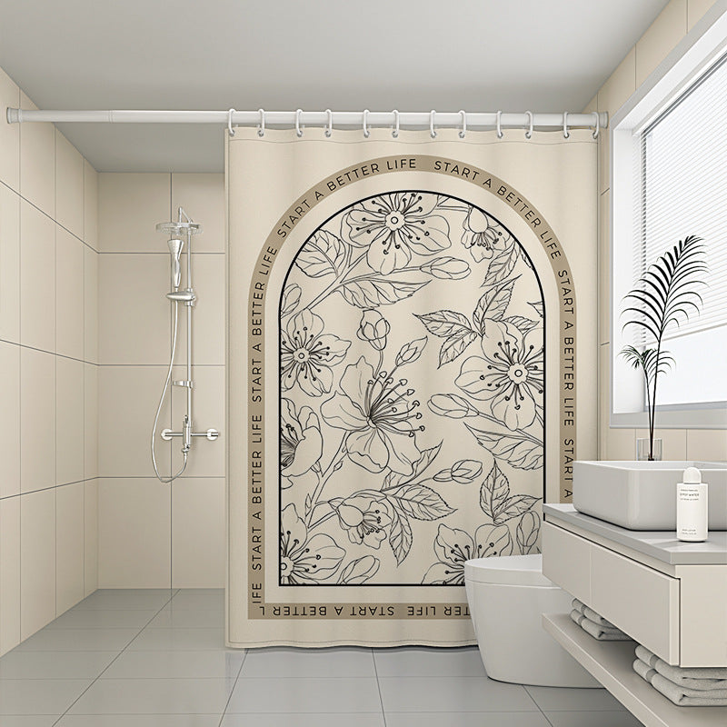 120x180cm Creative Shower Curtain Printing Pattern Mildew Resistant Curtain