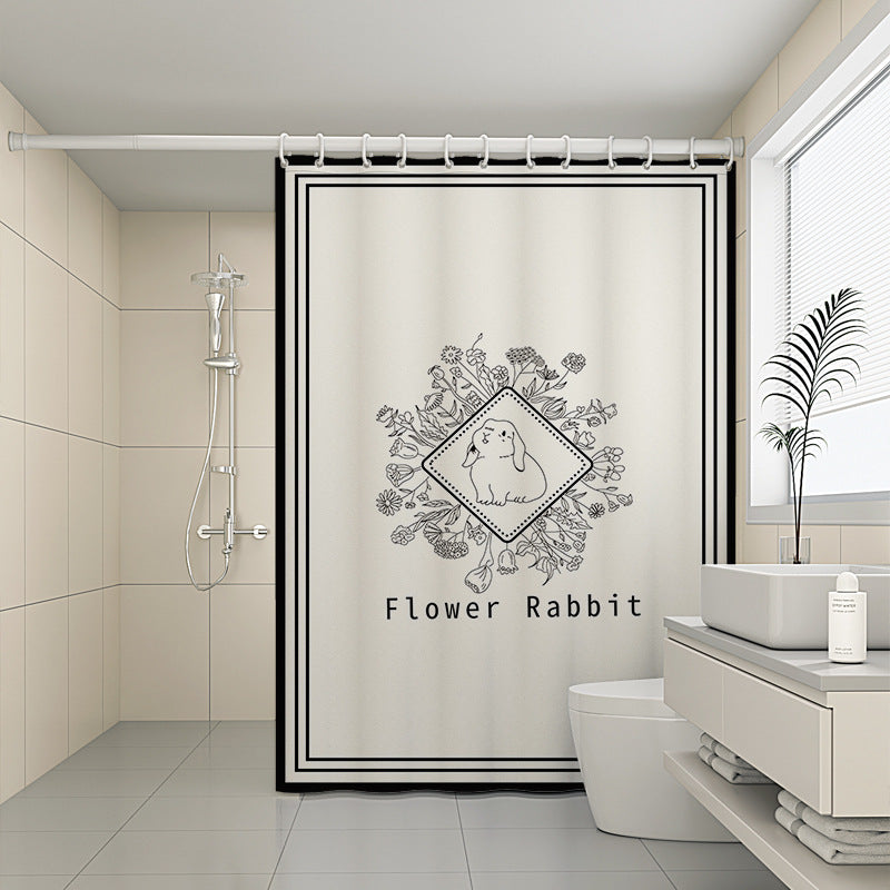 120x180cm Creative Shower Curtain Printing Pattern Mildew Resistant Curtain