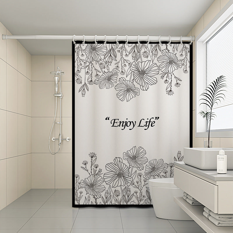 120x180cm Creative Shower Curtain Printing Pattern Mildew Resistant Curtain