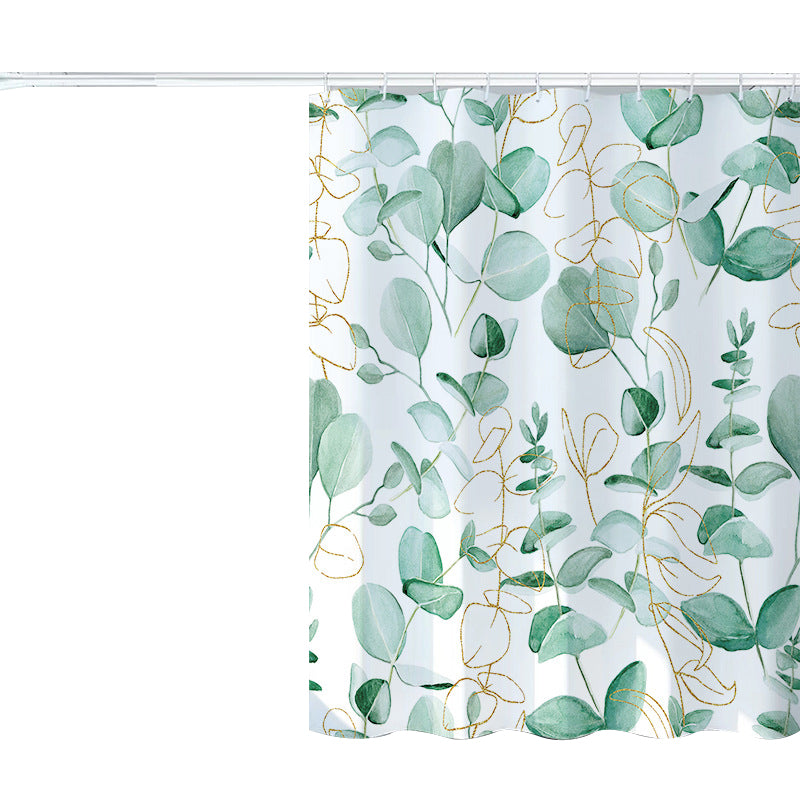 120x180cm Shower Curtain Marble Print Pattern Mildew Resistant Curtain