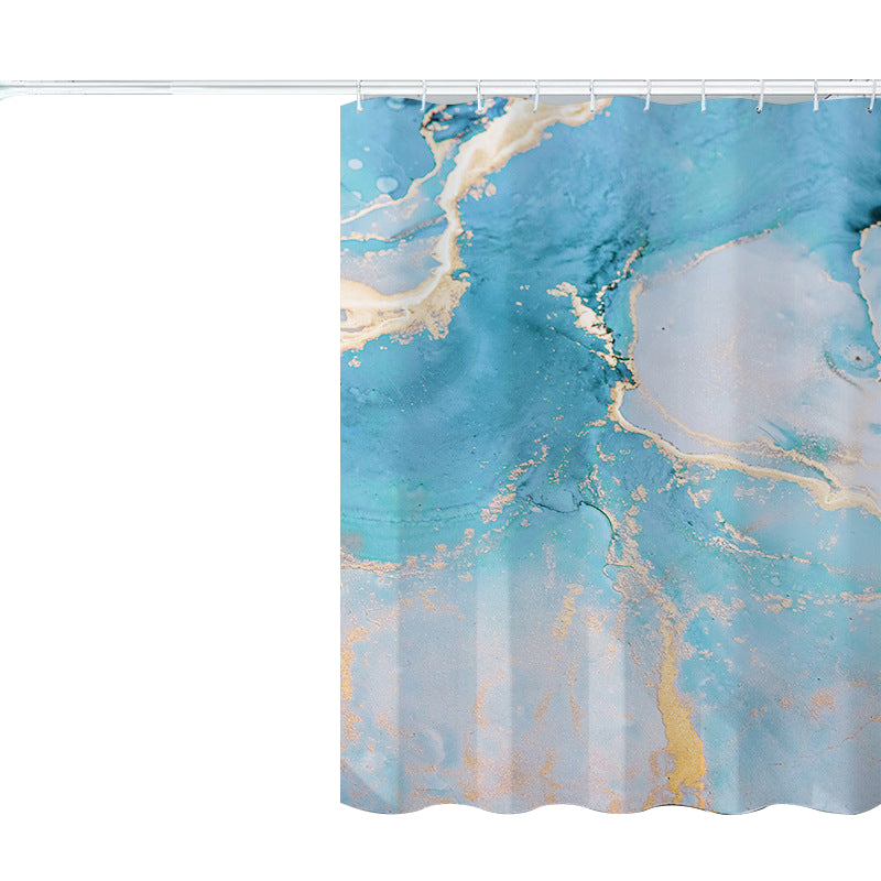 150x180cm Shower Curtain Decor 3D Marble Fabric Standard Tub Curtains Sets Light Penetration
