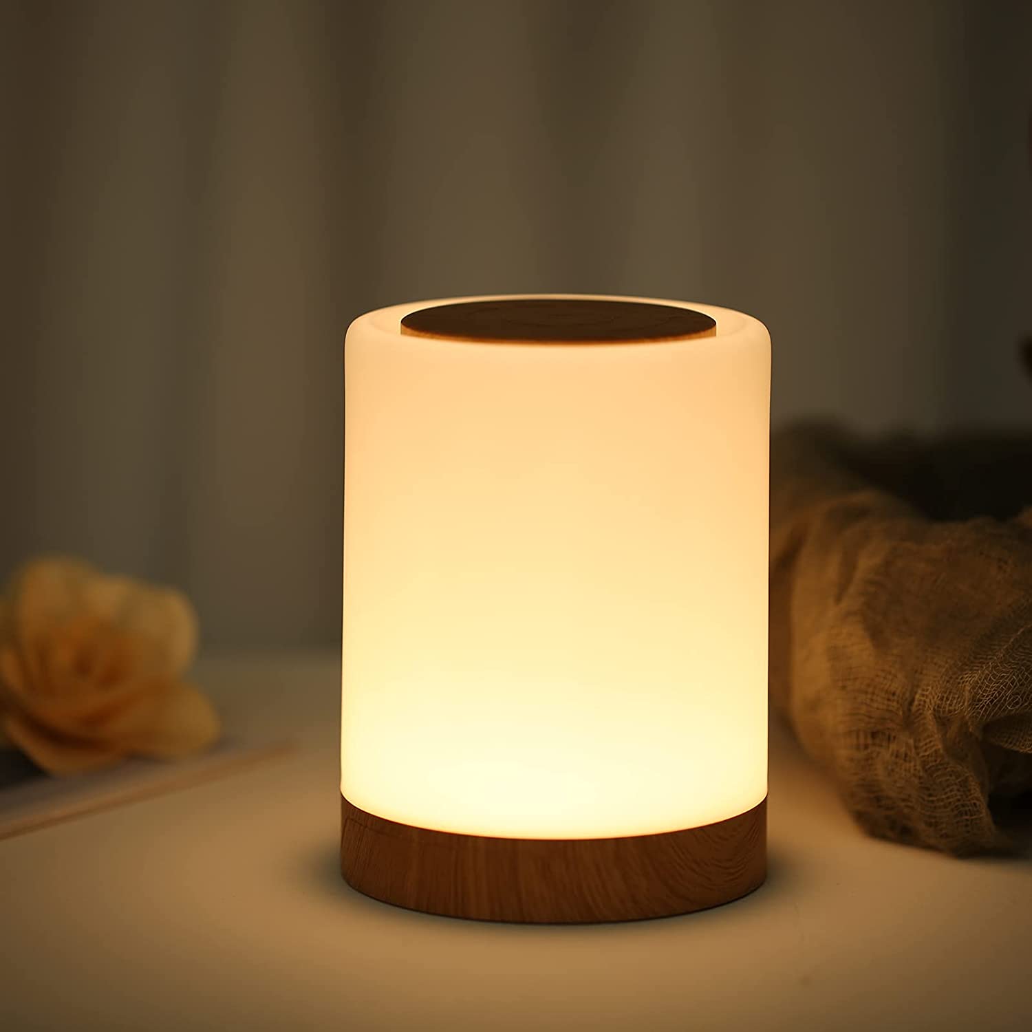 EWNL-15 Touch Control RGB Color Table Light Bedroom Bedside Night Light Ambient Lamp