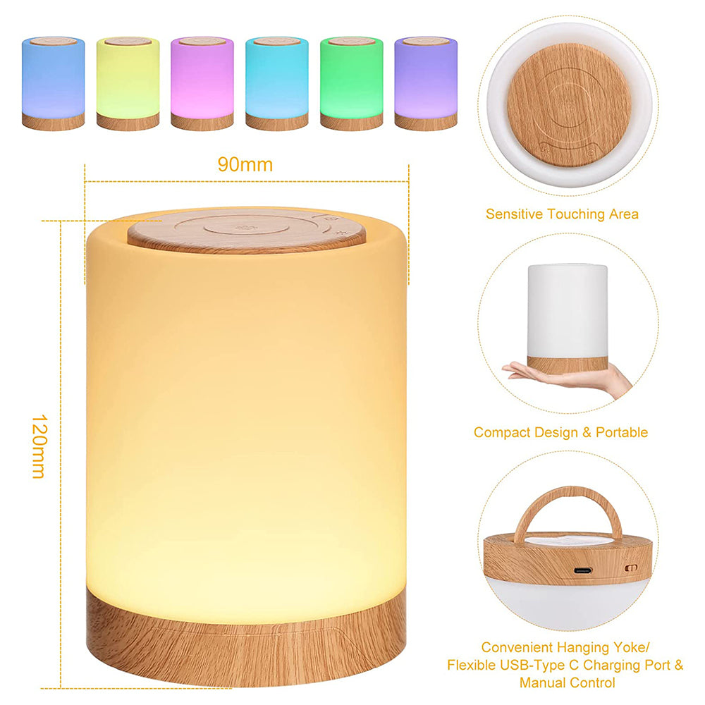 EWNL-15 Touch Control RGB Color Table Light Bedroom Bedside Night Light Ambient Lamp