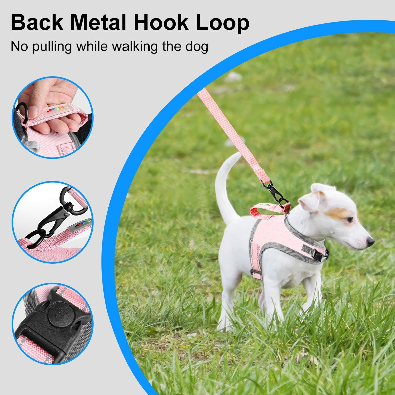 FUNADD FA3002 Outdoor Reflective Pet Dog Harness Puppy Vest with Traction Rope