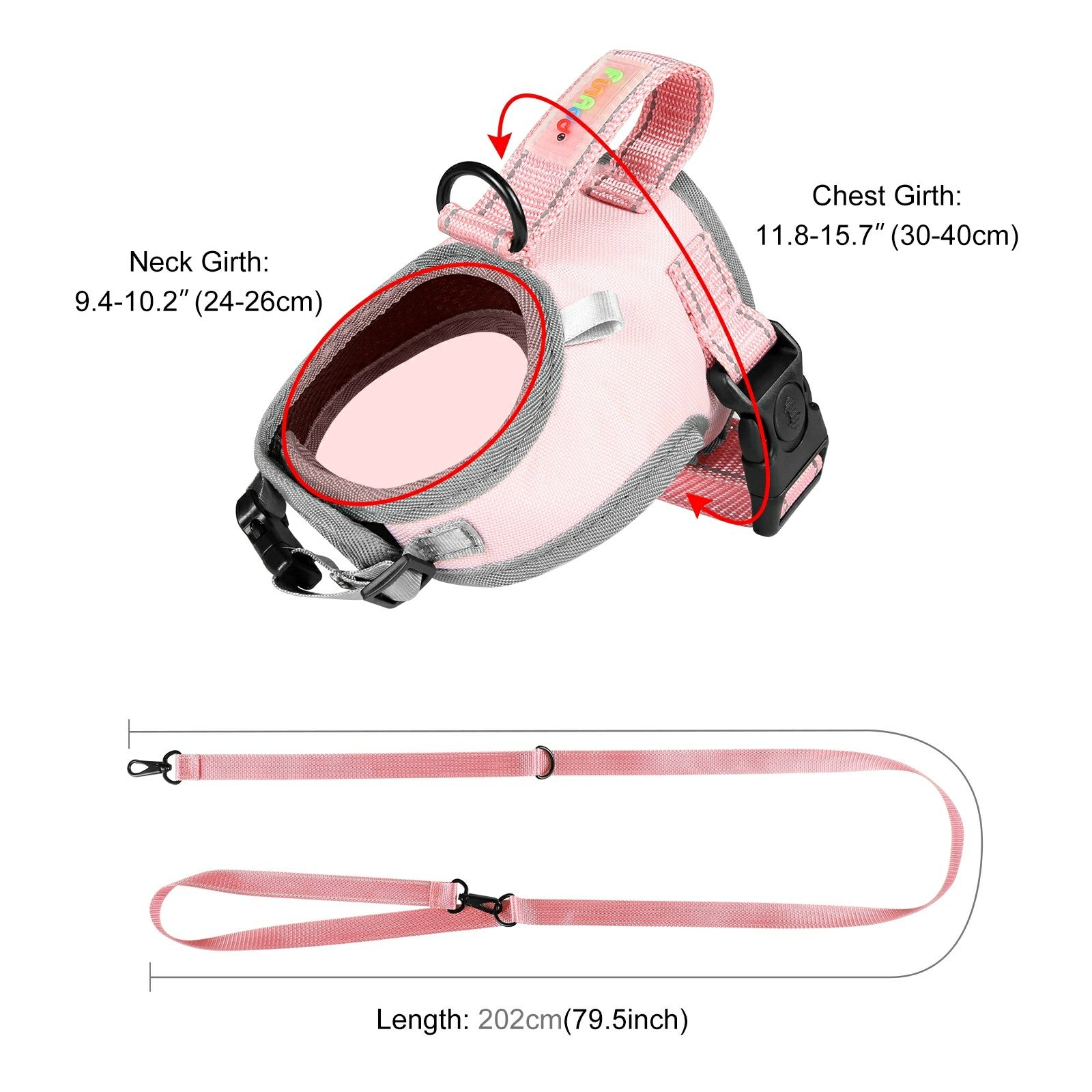 FUNADD FA3002 Outdoor Reflective Pet Dog Harness Puppy Vest with Traction Rope
