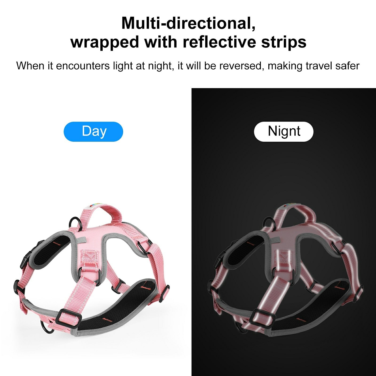 FUNADD FA3001 Dog Vest Leash Pet Traction Rope Dog Training Walking Lead Leash