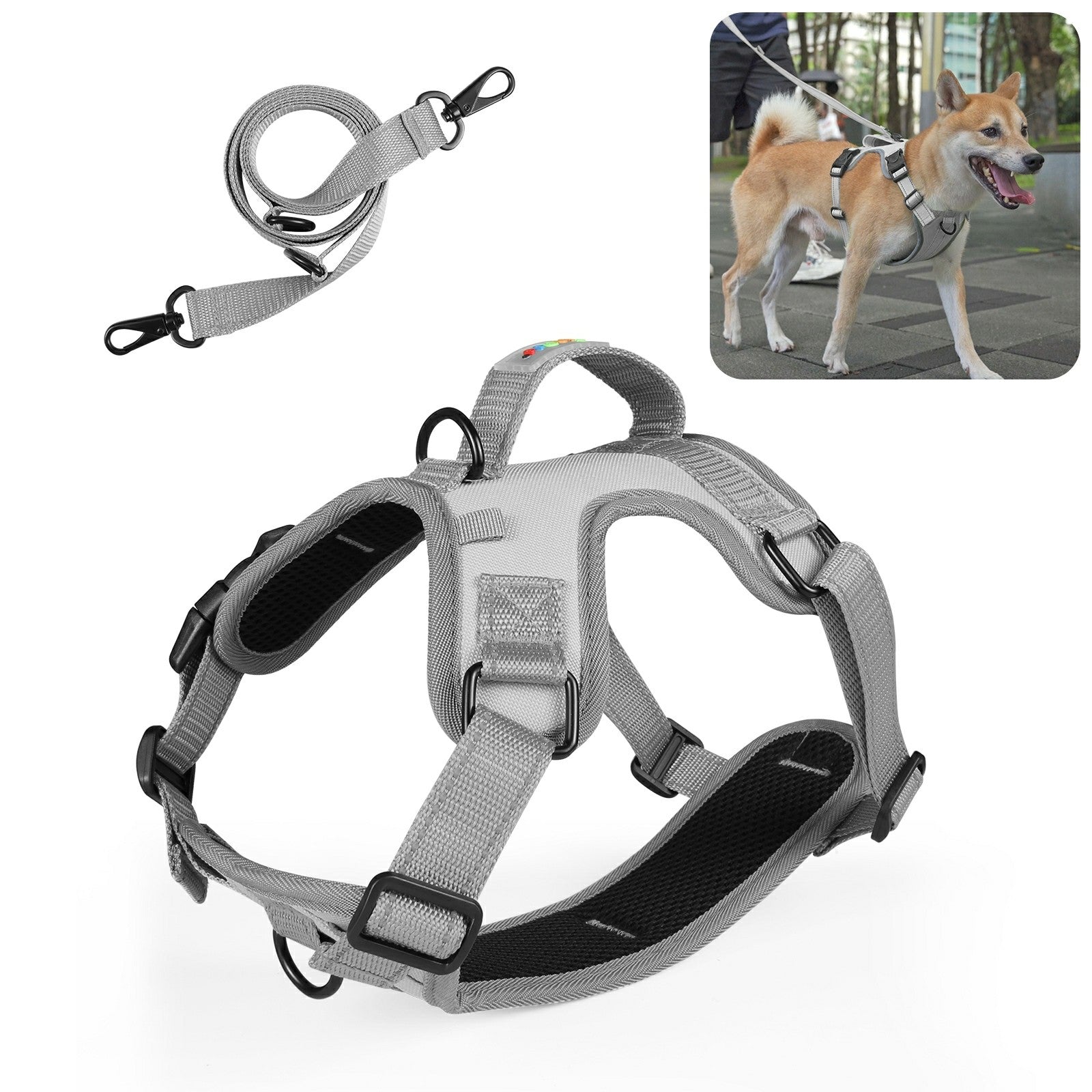 FUNADD FA3001 Dog Vest Leash Pet Traction Rope Dog Training Walking Lead Leash